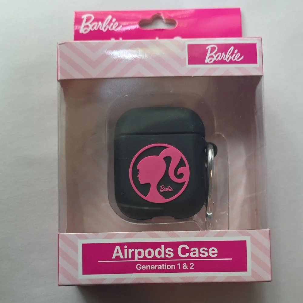Barbie AirPods Case with Pink Silhouette NWT